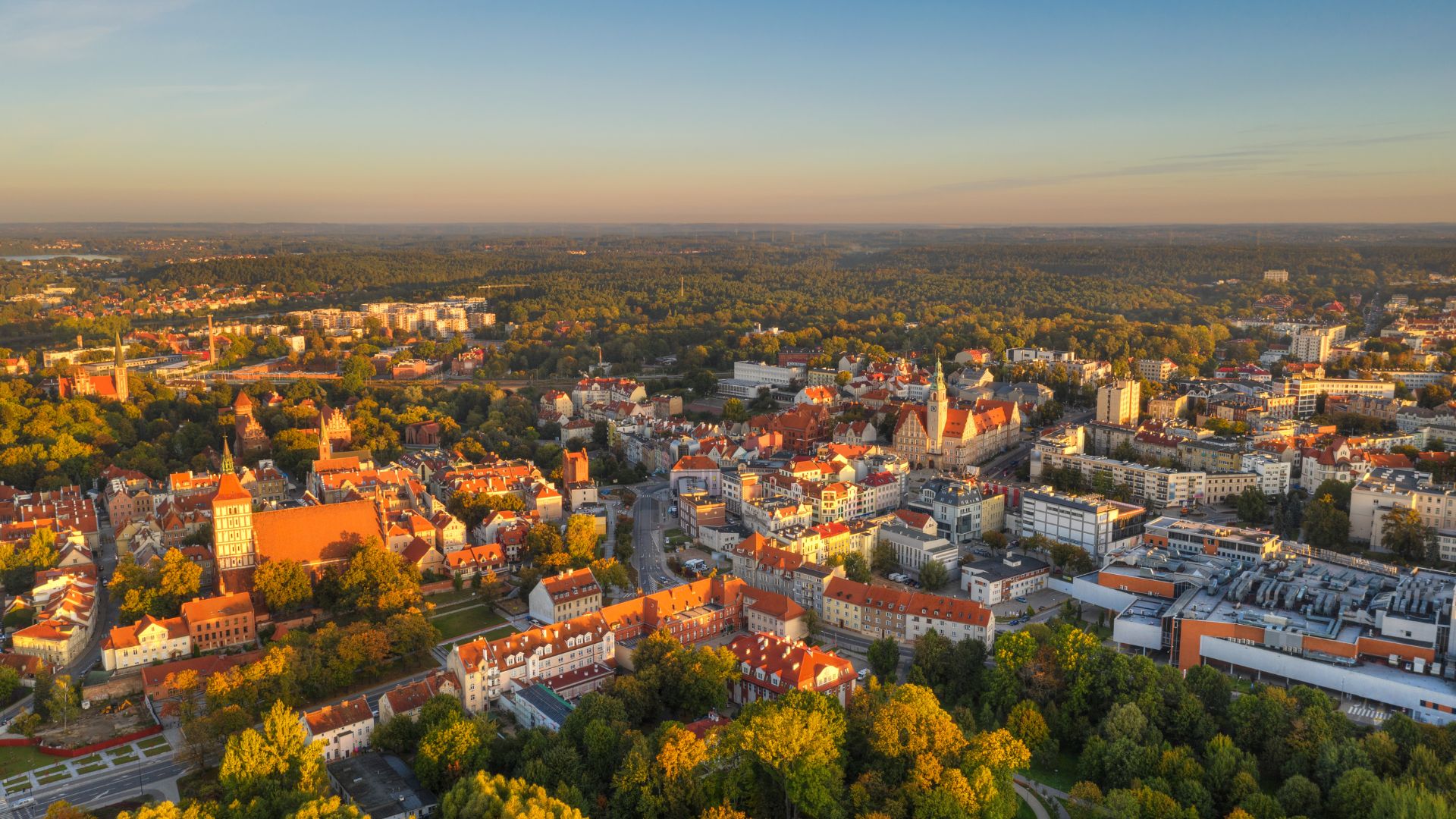 widok na miasto Olsztyn
