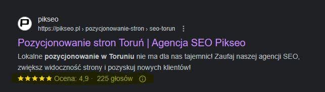 Przykład rich snippets