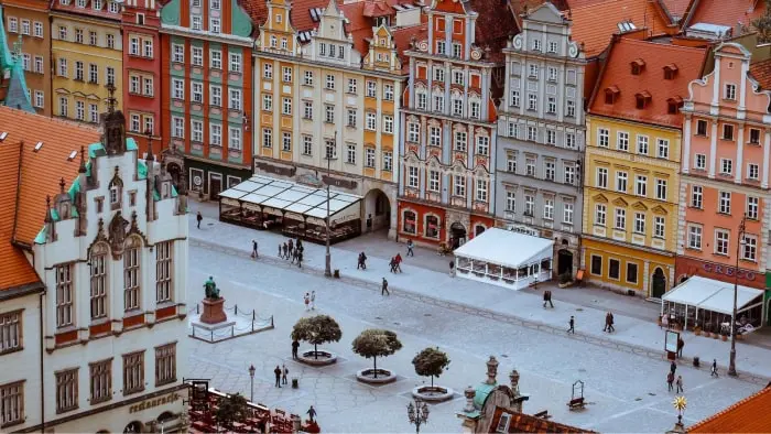 Wrocławki Rynek z góry