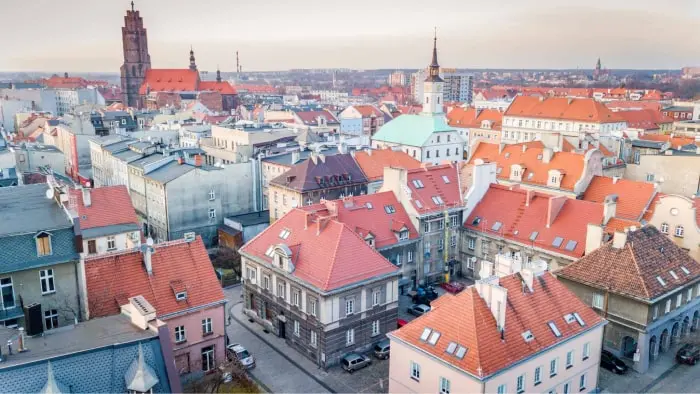 panorama na miasto Gliwice