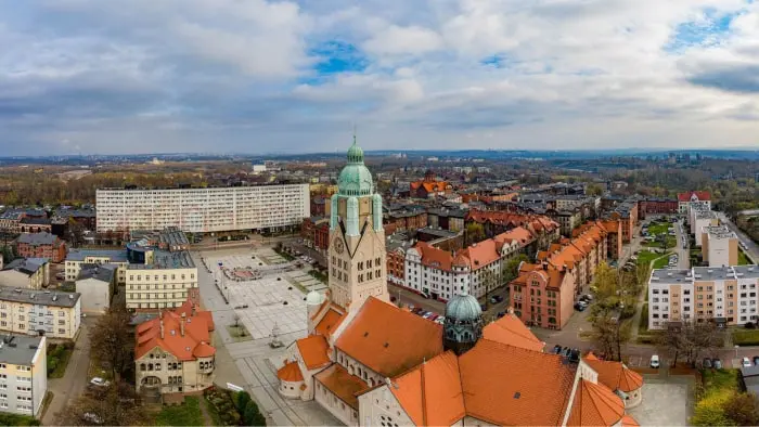 Ruda Śląska – widok na kościół