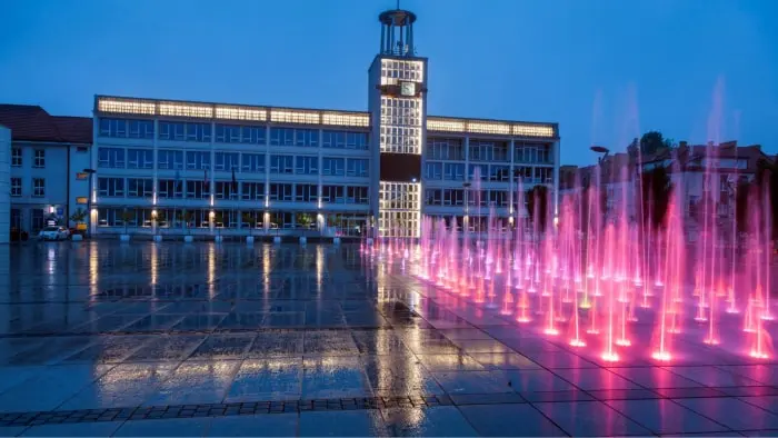 widok na Urząd miejski w Koszalinie