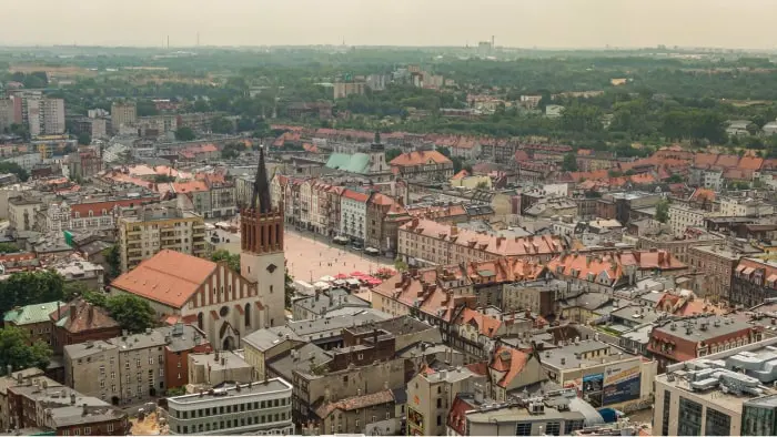 panorama Starego Miasta w Bytomiu